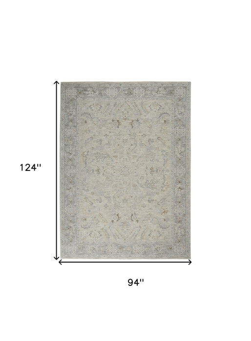 8' X 10' Floral Area Rug (551084) - Gray
