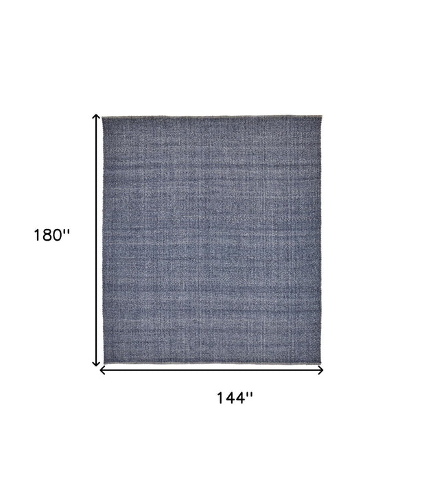 12' x 15' Hand Woven Area Rug - Blue