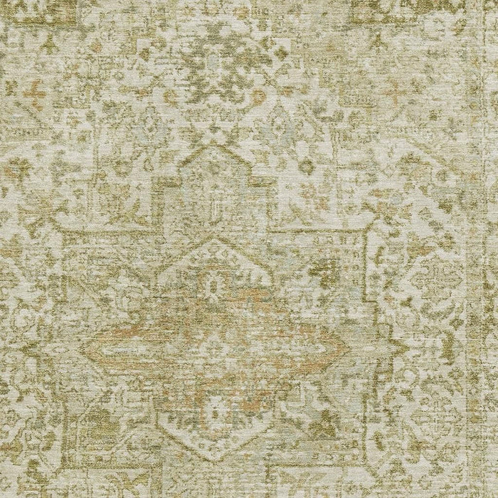 10' X 14' Oriental Washable Area Rug With UV Protection (700733) - Beige / Gold