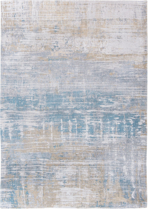 5' x 7' Abstract Non Skid Area Rug - Yellow And Blue