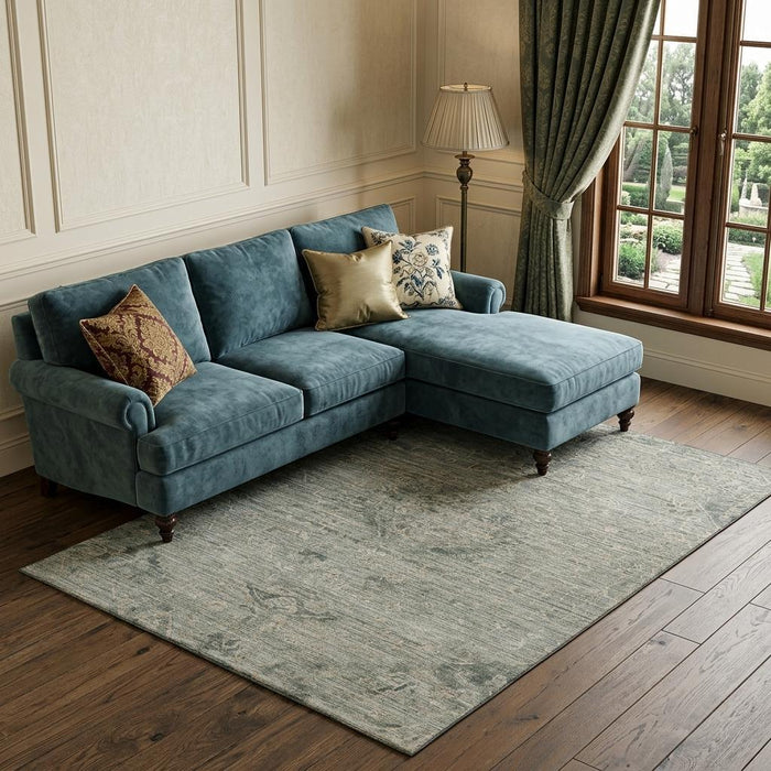 10' X 14' Medallion Washable Area Rug With UV Protection (684642) - Sage / Beige