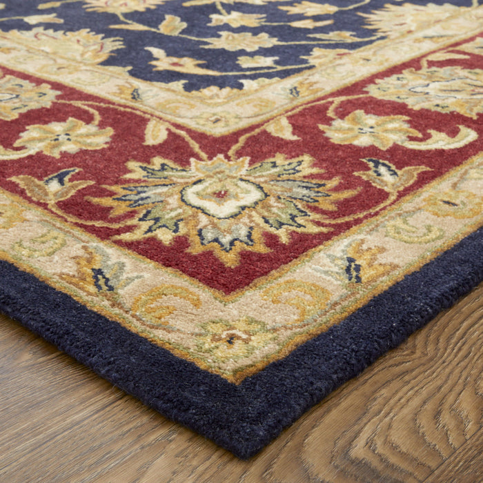 5' X 8' Traditional Oriental Hand Tufted Area Rug - Blue