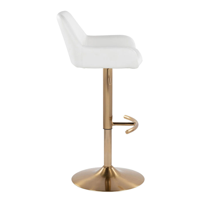 Daniella - Adjustable Barstool (Set of 2) - Gold Base