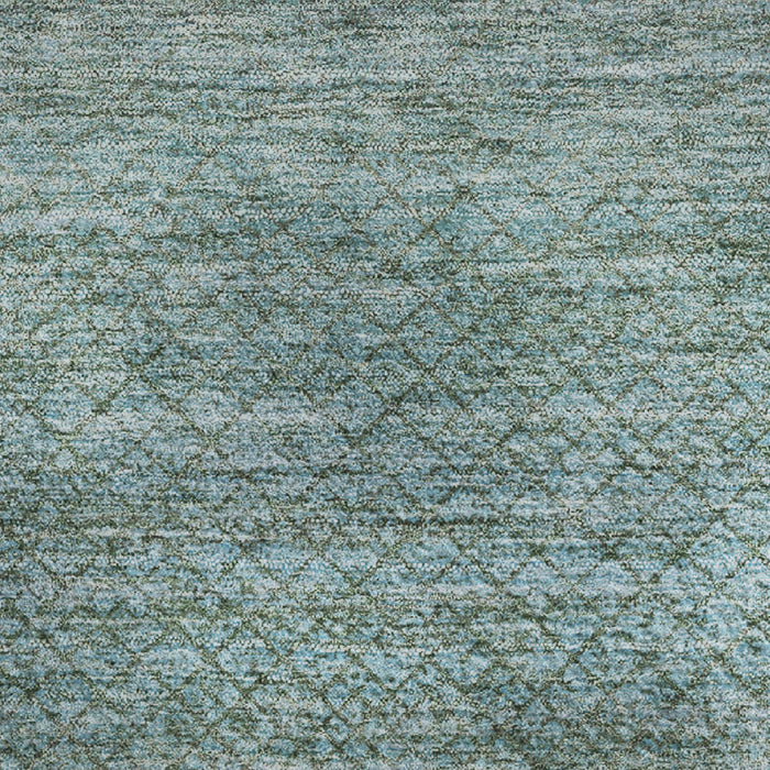 10' X 14' Geometric Washable Area Rug With UV Protection (710723) - Teal / Brown