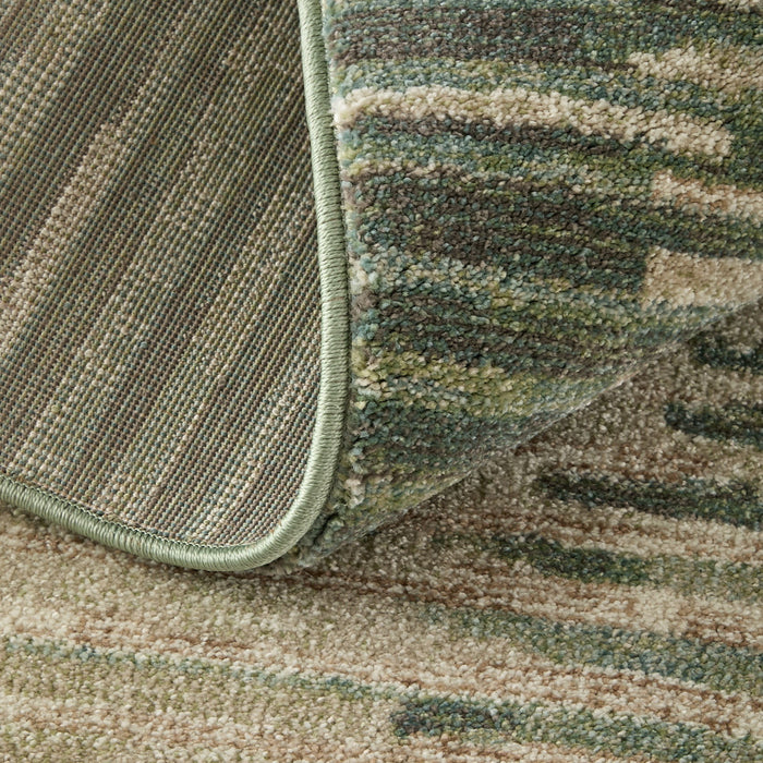 9' X 12' Abstract Distressed Area Rug - Green