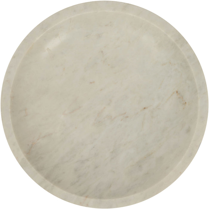 Marble bowl by Meridian Furniture featuring a smooth, polished genuine marble surface, ideal for serving or decorative use.