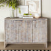 Giga farmhouse-style wooden accent cabinet with four doors, ideal for living room, entryway, or dining room storage.