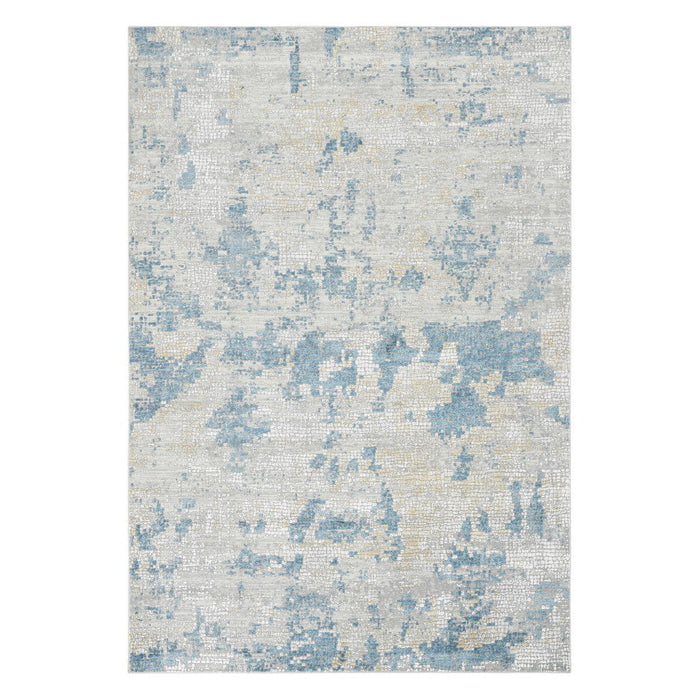 8' X 10' Abstract Area Rug - Ivory And Sky