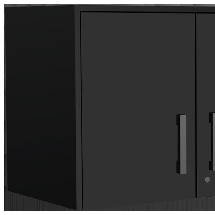 Wall mounted Accent Cabinet With Four Shelves - Black