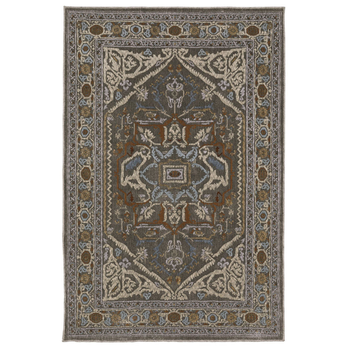 7' X 10' Medallion Area Rug - Blue And Green