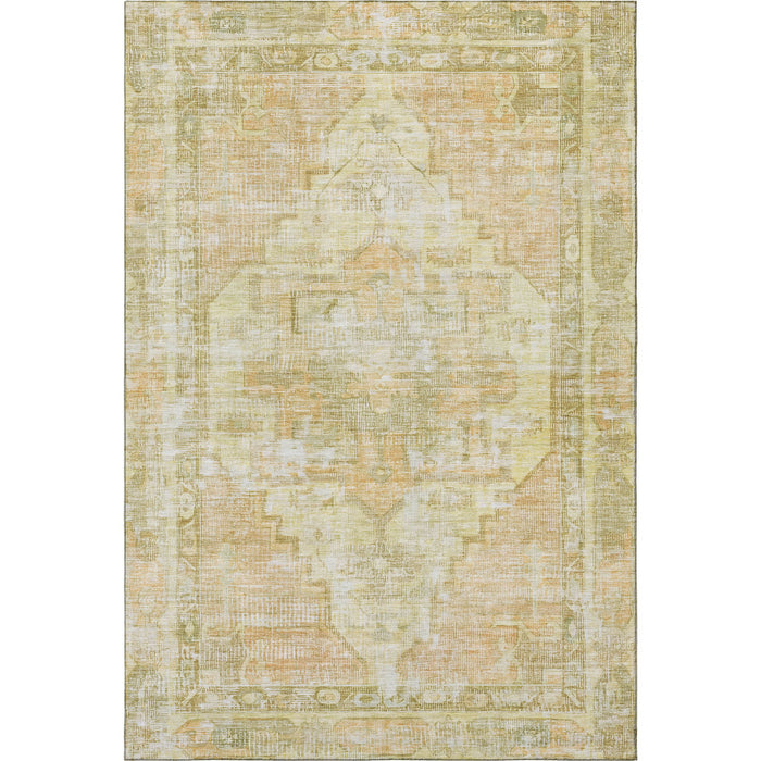 10' X 14' Oriental Washable Area Rug With UV Protection (699394) - Gold / Ivory