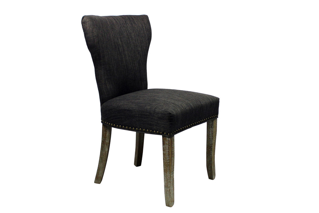 Upholstered Fabric Dining Parsons Chairs (Set of 2) - Dark Gray