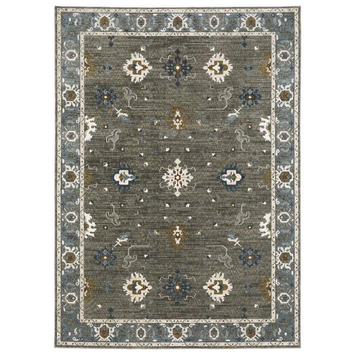 8' X 11' Oriental Area Rug - Blue