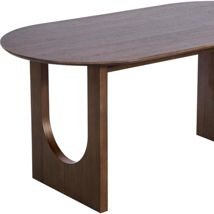 Wood Oval Wood Bar Table - Brown