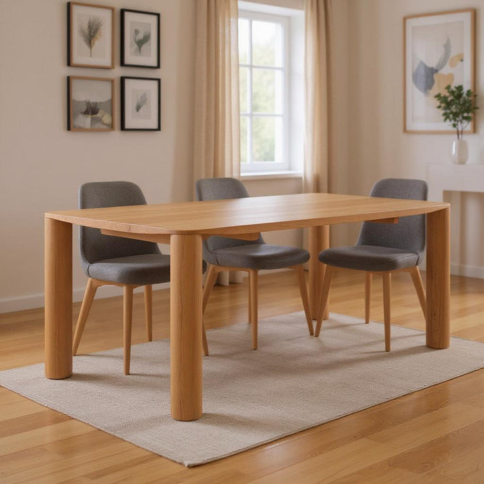 79" Solid Wood Dining Table - Natural
