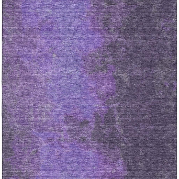 10' X 14' Abstract Washable Area Rug With UV Protection (699830) - Eggplant / Purple