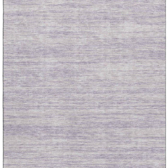 10' X 14' Striped Washable Area Rug With UV Protection (675612) - Lavender / Ivory