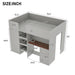 Giga loft bed with built-in wardrobe, desk, shelves, and drawers, featuring a modern wood finish and space-saving design