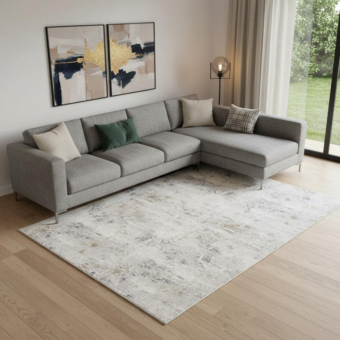 9' X 12' Abstract Area Rug (551431) - Gray