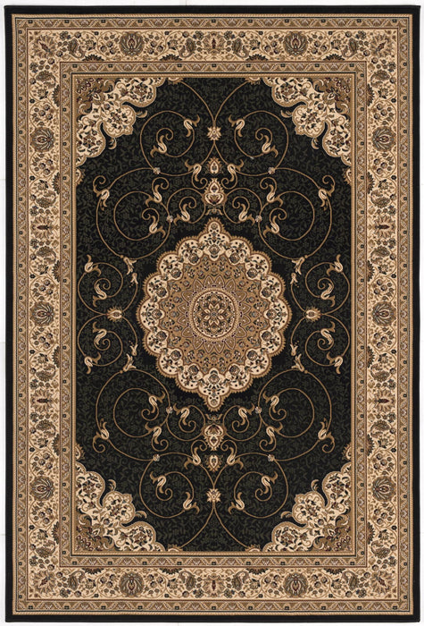 10' X 13' Abstract Area Rug (581790) - Black
