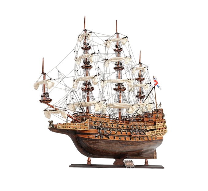 Hand Painted Boat (401854) - Brown