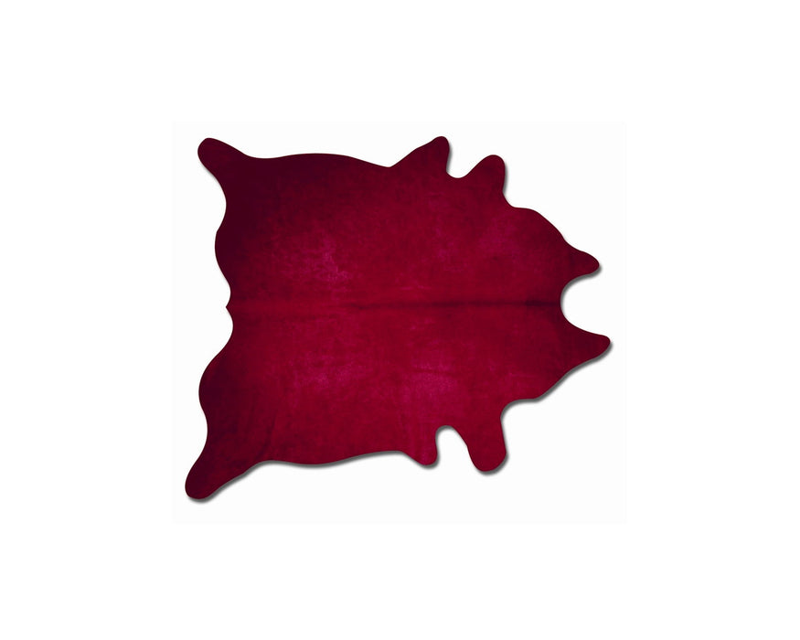 60" x 84" Cowhide Area Rug - Burgundy