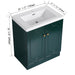 Contemporary Giga freestanding bathroom vanity with resin sink and soft-close cabinet doors, modern bathroom furniture.