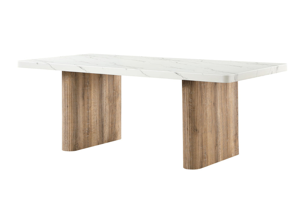 D2504 - 5 Piece Dining Room Set (Dining Table And 4 Dining Chairs) - Light Gray / White