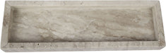 Michael travertine tray by Meridian Furniture, showcasing a rectangular natural stone tray with polished surface and elegant design.