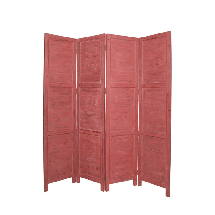 76" x 84" Wood Screen - Red