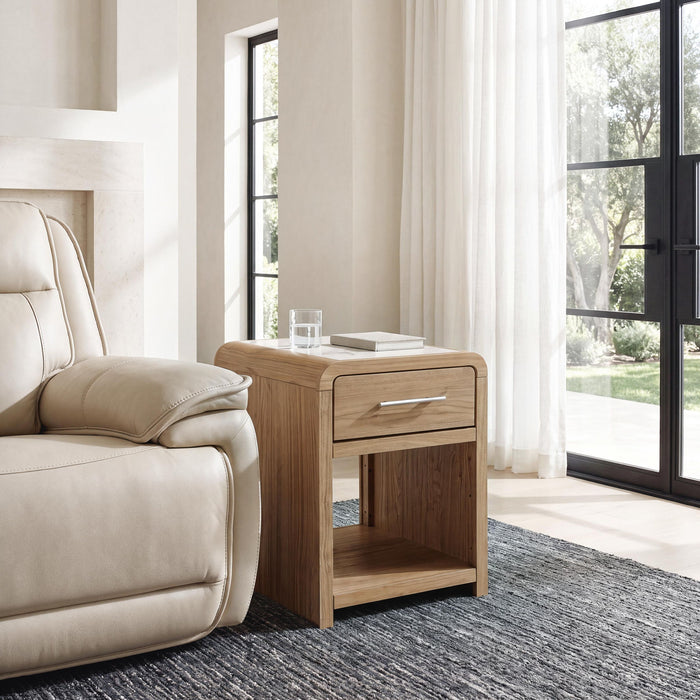 Signature Design by Ashley rectangular cocktail table with sleek wooden surface and sturdy legs, perfect for modern living rooms.