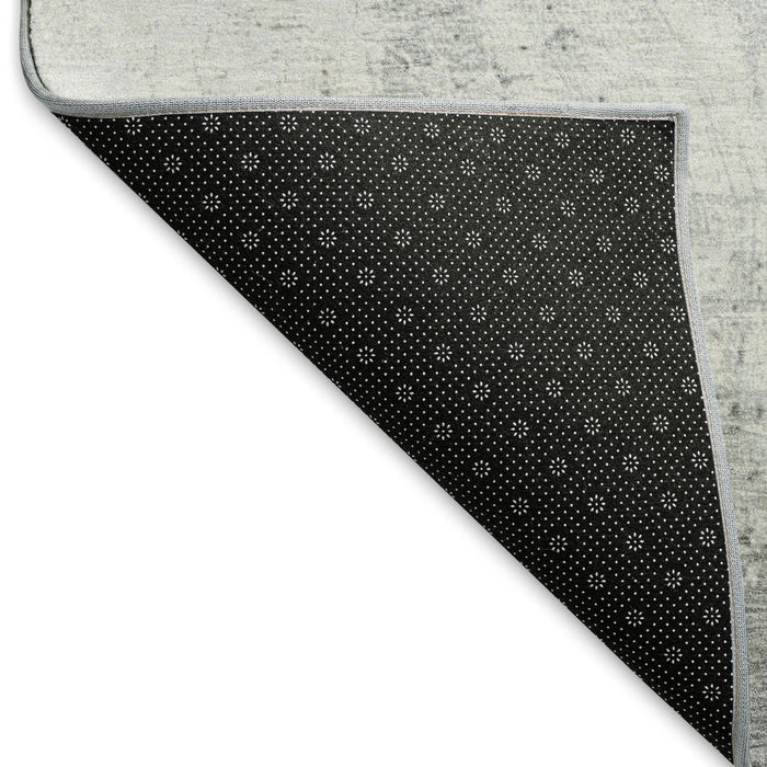 10' X 14' Abstract Washable Area Rug With UV Protection (697188) - Teal / Gray / Ivory