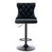 Set of two Giga modern upholstered swivel barstools with adjustable height, tufted backs, ideal for home bars and kitchen islands