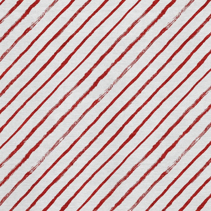 10' X 14' Abstract Geometric Washable Area Rug With UV Protection (701948) - Red / White