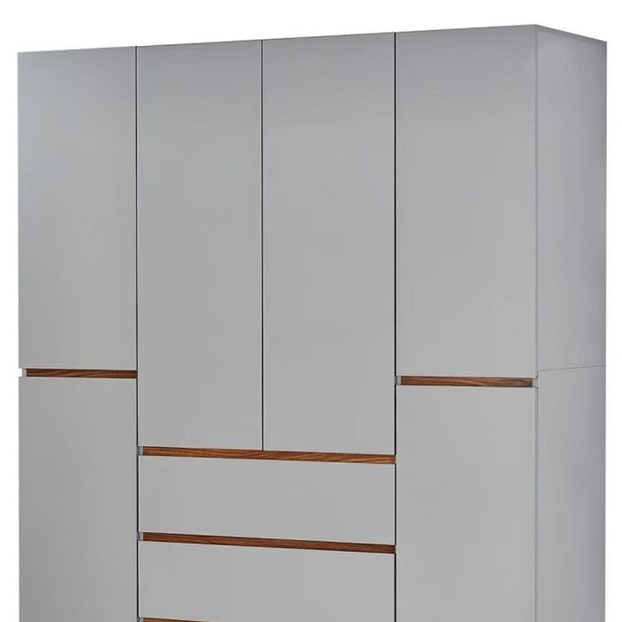 75" Six Door Three Drawer Combo Dresser - White