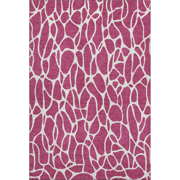 10' X 14' Geometric Washable Area Rug With UV Protection (680385) - Blush / Ivory