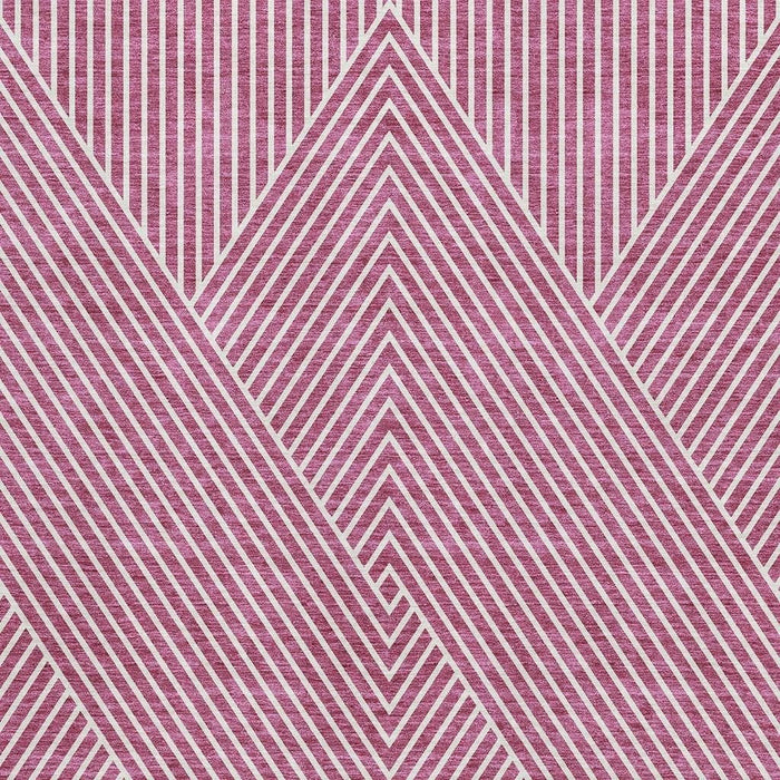 10' X 14' Geometric Washable Area Rug With UV Protection (674640) - Blush / Ivory