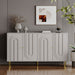 Modern Giga lacquered 4-door sideboard cabinet with sleek design, ideal for living room, entryway, hallway, office, or dining room storage.