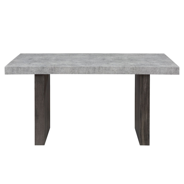 78" Wood Double Pedestal Base Dining Table - Gray