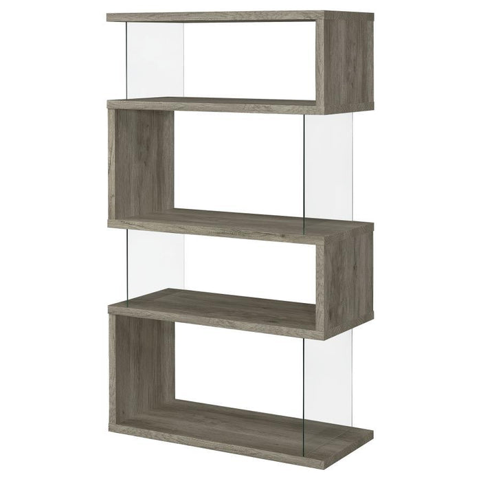 Emelle - 4-Shelf Bookcase With Glass Panels