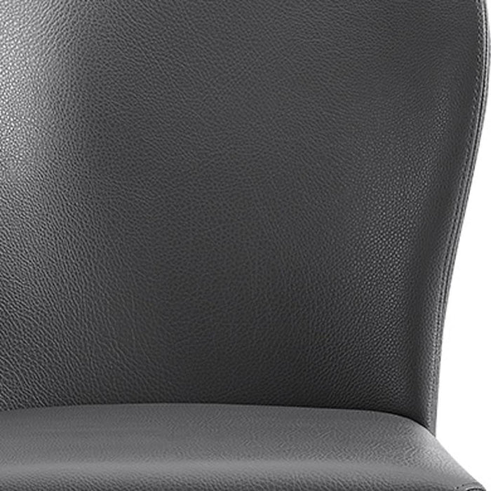 Upholstered Faux Leather Dining Chairs (Set of 2) - Gray