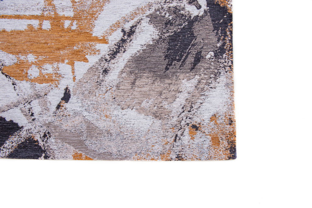 9' x 13' Abstract Non Skid Area Rug - White And Gray