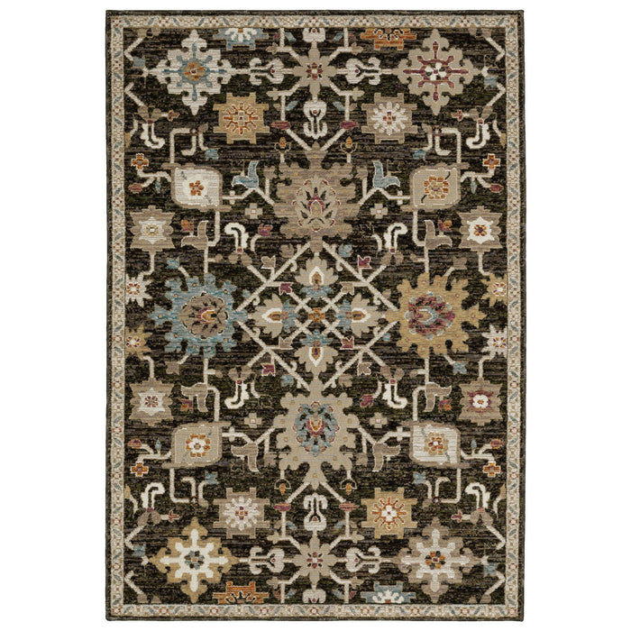 8' X 11' Oriental Area Rug - Brown