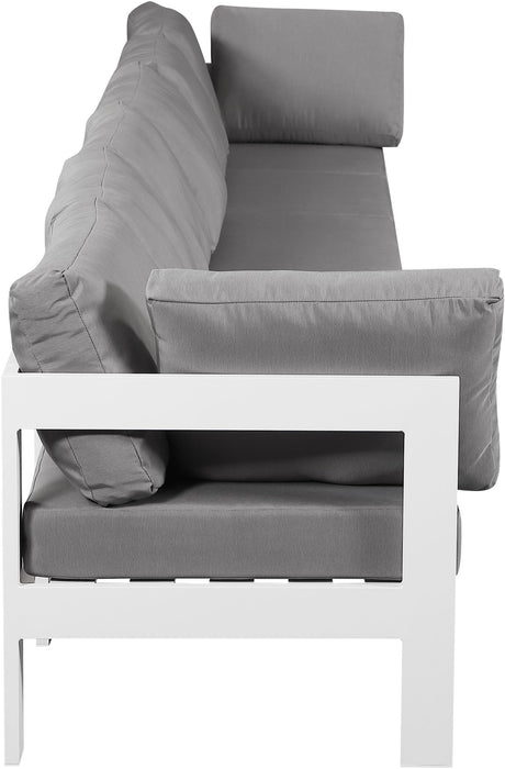 Nizuc - Outdoor Patio 6 Seat Modular Sofa With White Frame