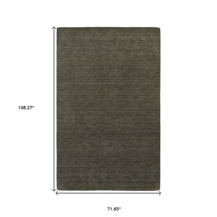 6' X 9' Wool Hand Tufted Area Rug - Charcoal