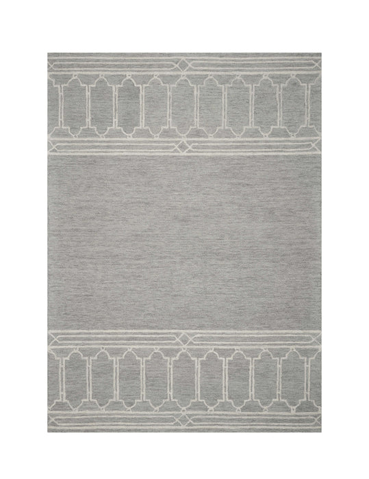 8' x 10' Wool Area Rug - Gray