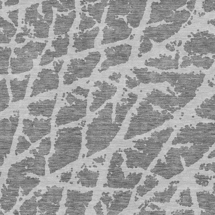 10' X 14' Abstract Washable Area Rug With UV Protection (646536) - Charcoal / Ivory