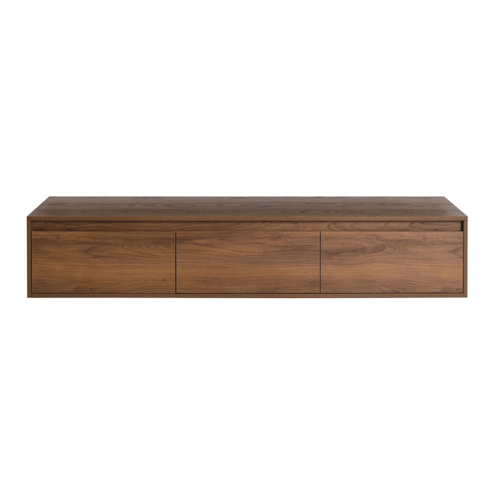 Modern Giga minimalist bathroom vanity with soft-close drawers and floating mount design, showcasing sleek, contemporary storage solution.