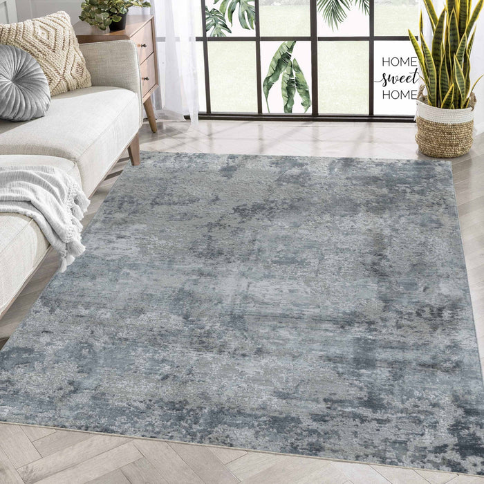 8' x 10' Abstract Power Loom Area Rug - Blue