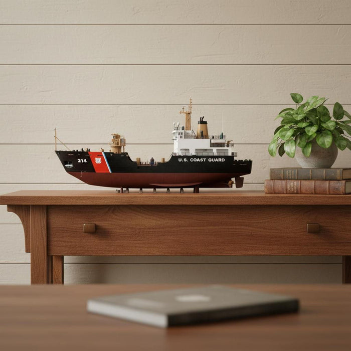 Hand Painted Model Boat (624560) - Black / White